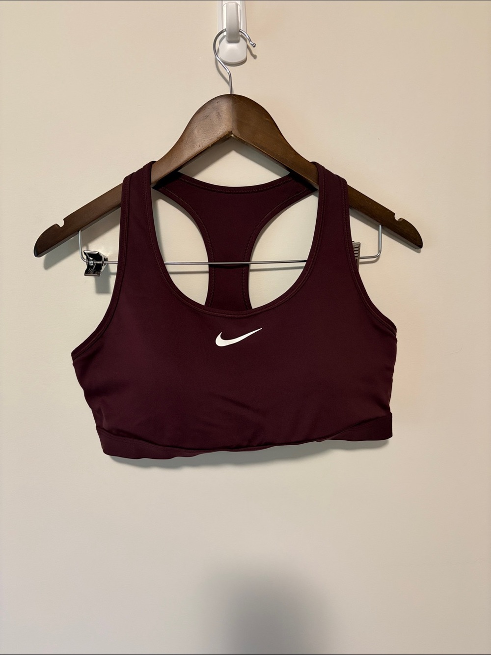 Nike Burgundy Racerback Medium-Support Sports Bra